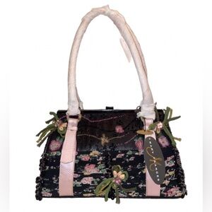 Mary Frances Floral Embellished Shoulder Bag NWT,unbranded chain and MF Dust bag